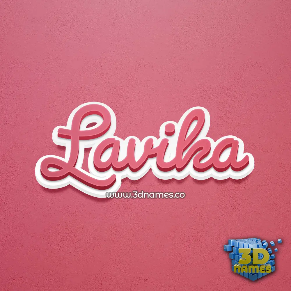 lavika in Red Scribble style - 3D name wallpaper