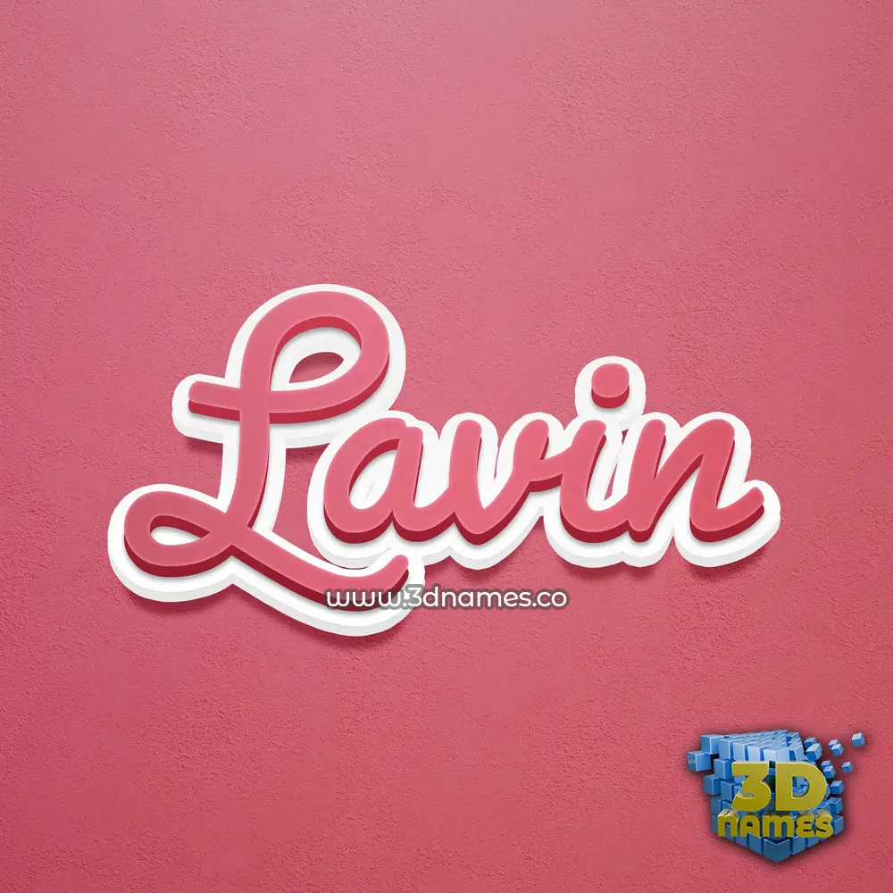 lavin in Red Scribble style - 3D name wallpaper