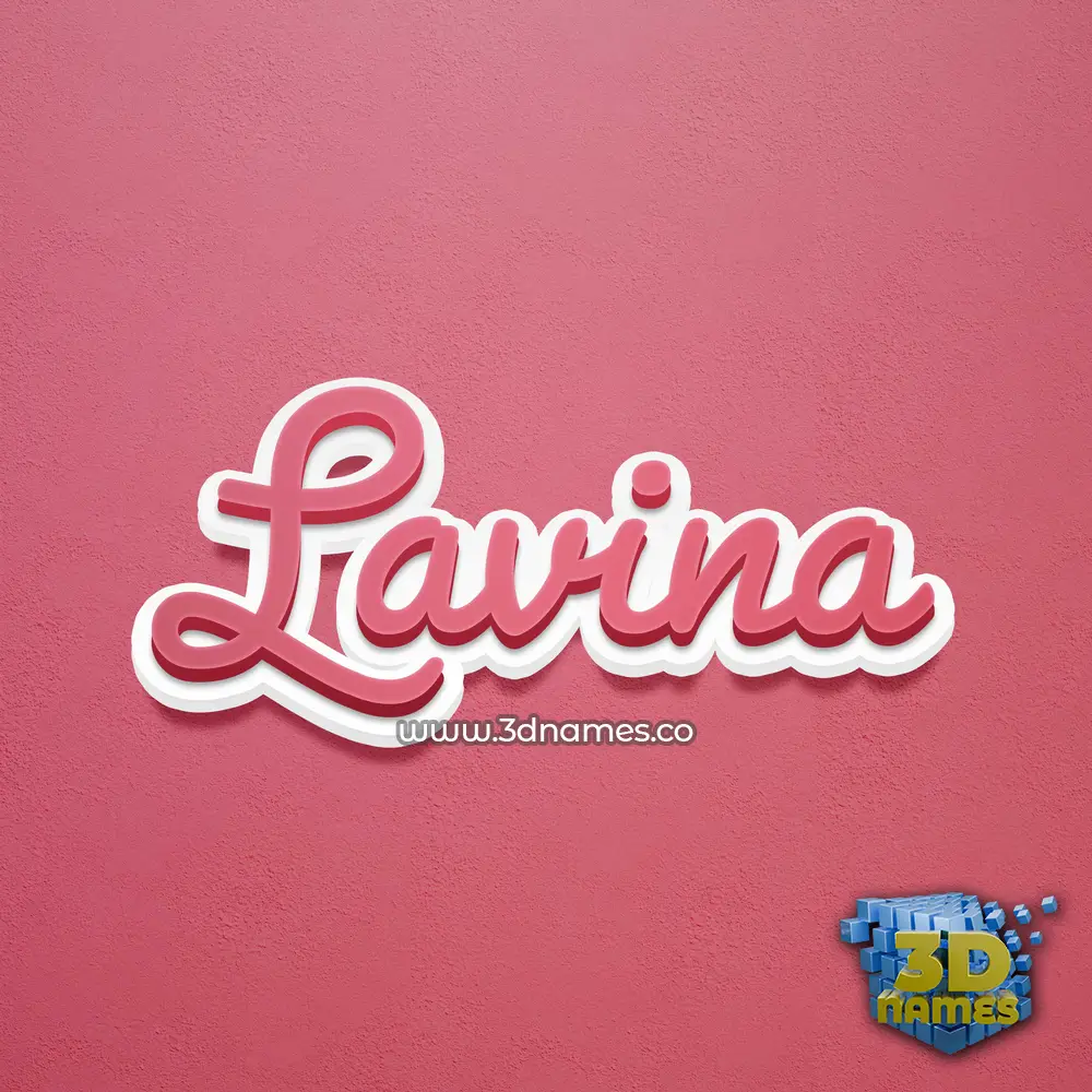 lavina in Red Scribble style - 3D name wallpaper