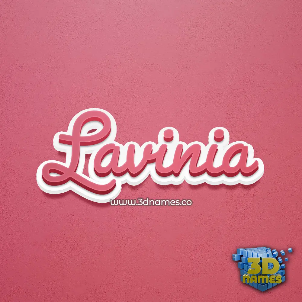 lavinia in Red Scribble style - 3D name wallpaper