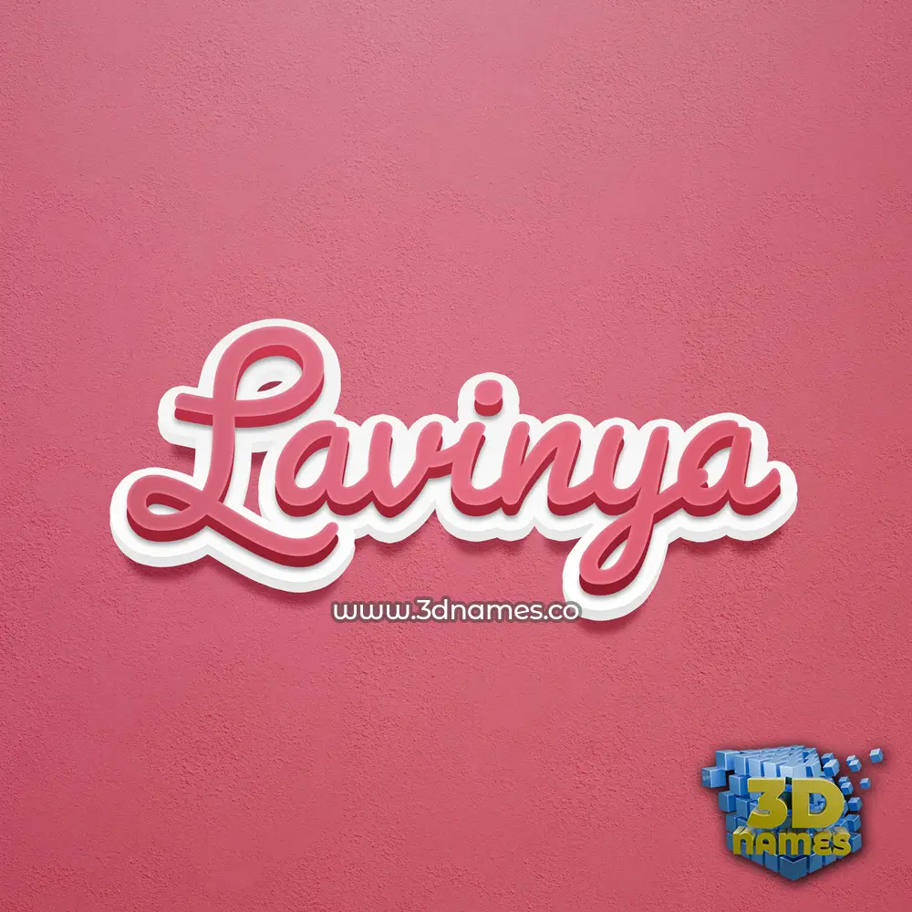 lavinya in Red Scribble style - 3D name wallpaper