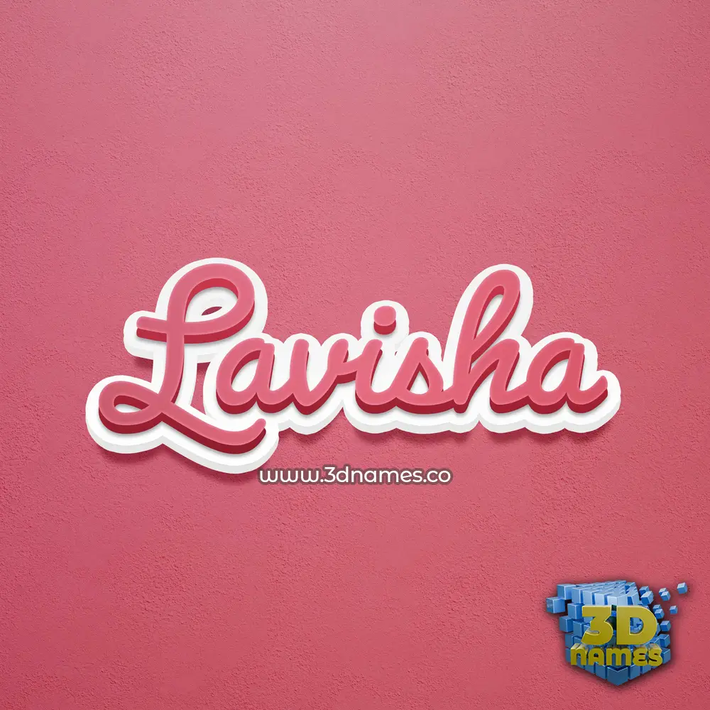 lavisha in Red Scribble style - 3D name wallpaper