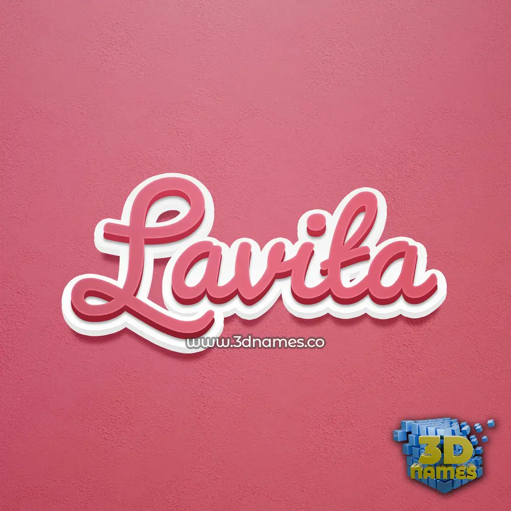 lavita in Red Scribble style - 3D name wallpaper