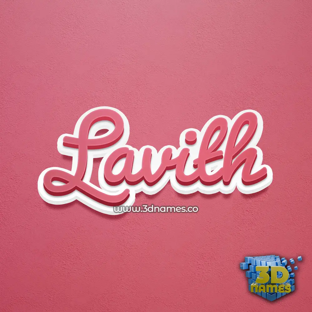 lavith in Red Scribble style - 3D name wallpaper