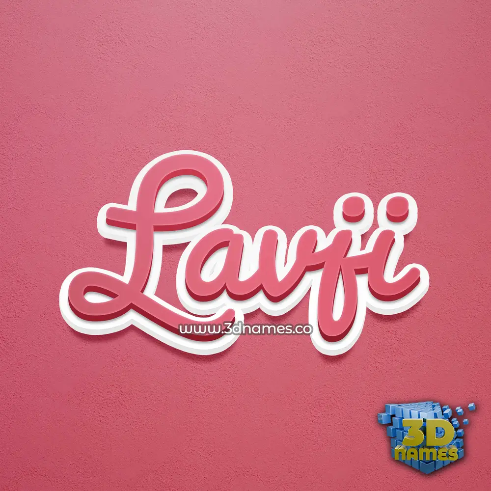 lavji in Red Scribble style - 3D name wallpaper