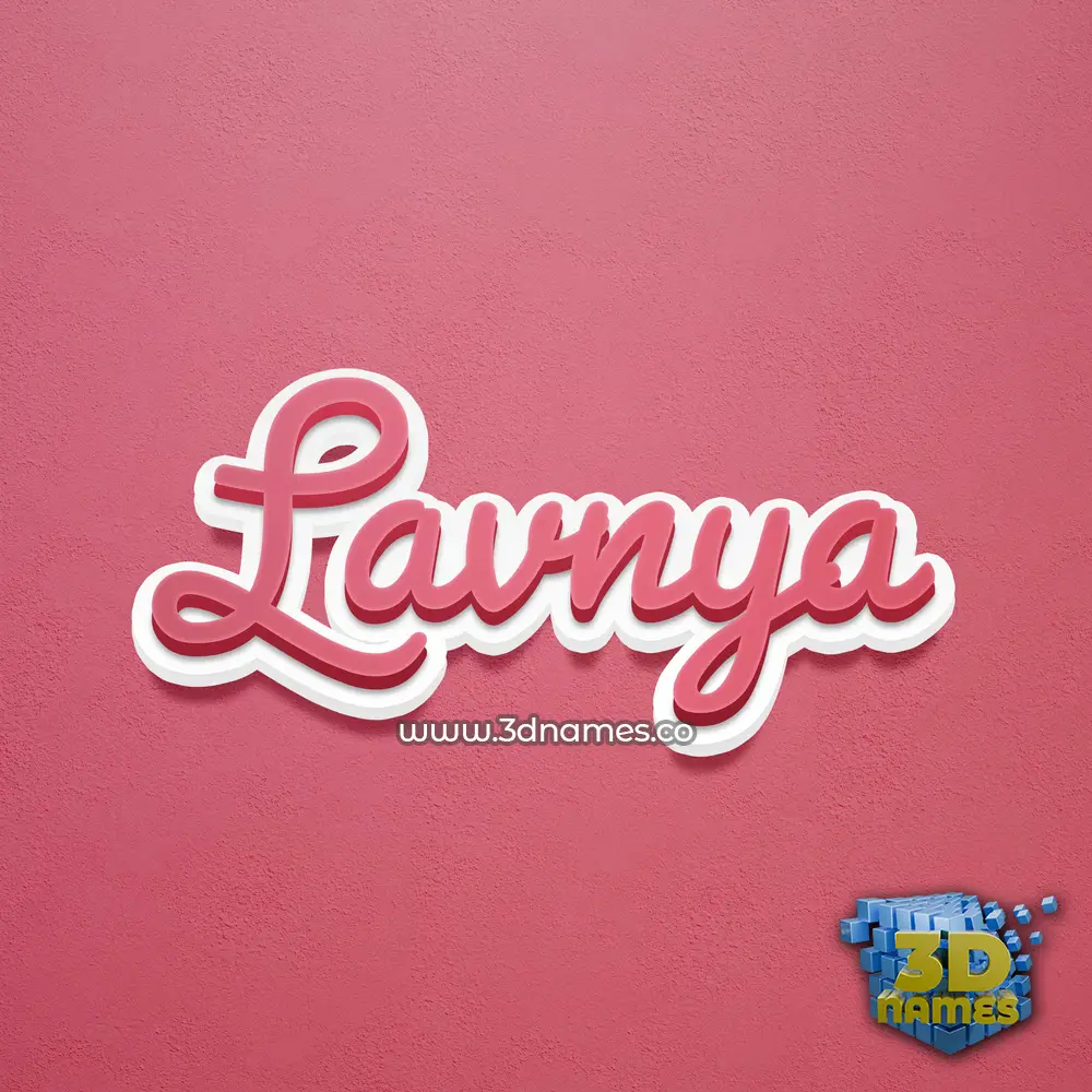 lavnya in Red Scribble style - 3D name wallpaper