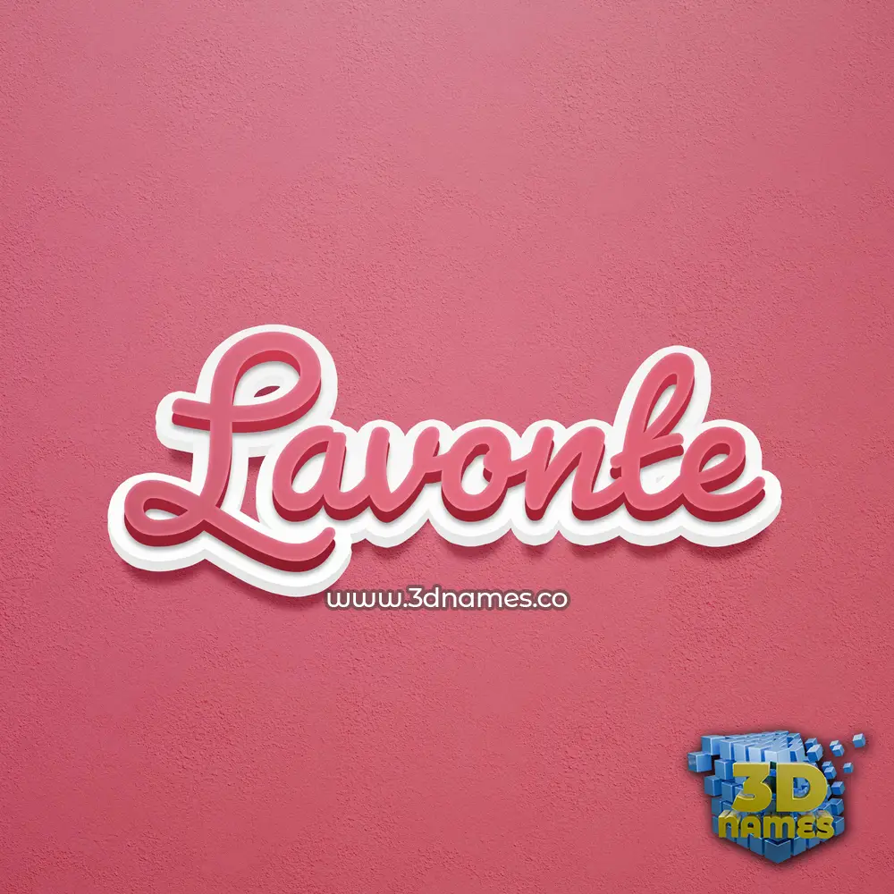 lavonte in Red Scribble style - 3D name wallpaper