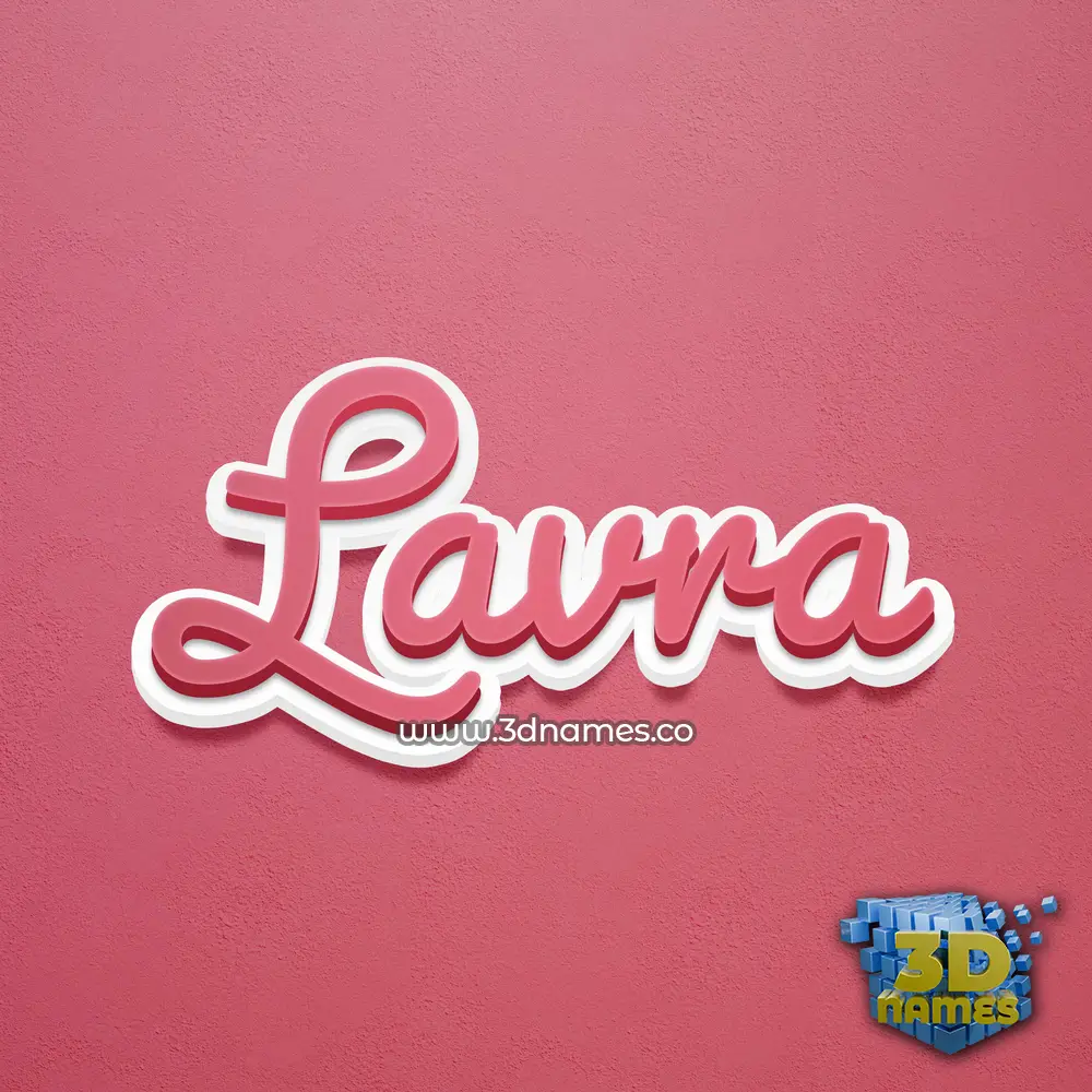 lavra in Red Scribble style - 3D name wallpaper
