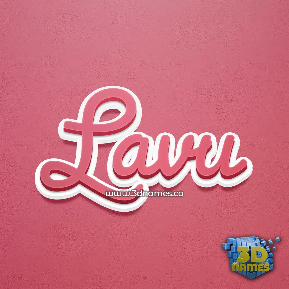 lavu in Red Scribble style - 3D name wallpaper