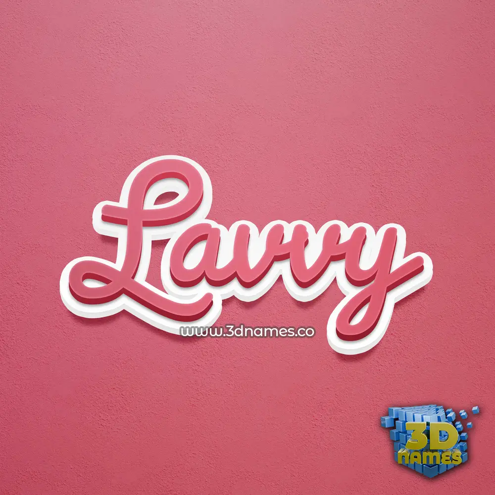 lavvy in Red Scribble style - 3D name wallpaper