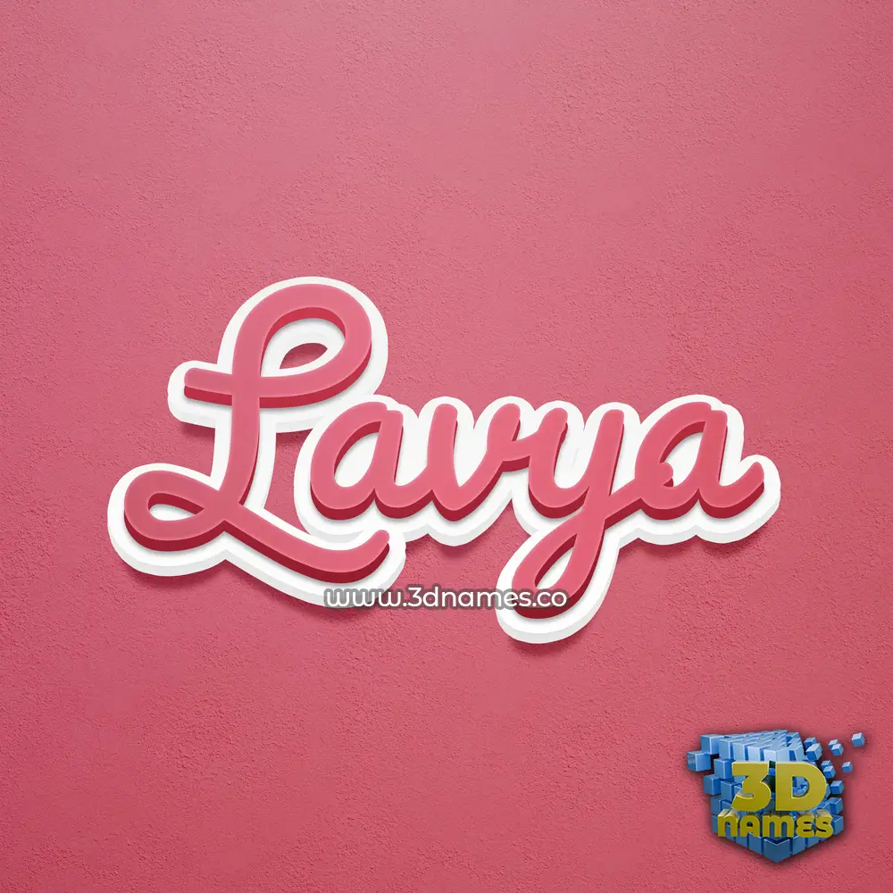 lavya in Red Scribble style - 3D name wallpaper