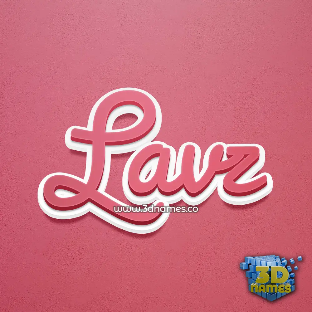 lavz in Red Scribble style - 3D name wallpaper