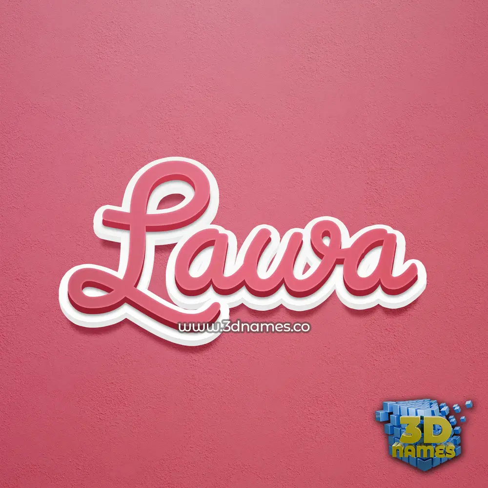 lawa in Red Scribble style - 3D name wallpaper