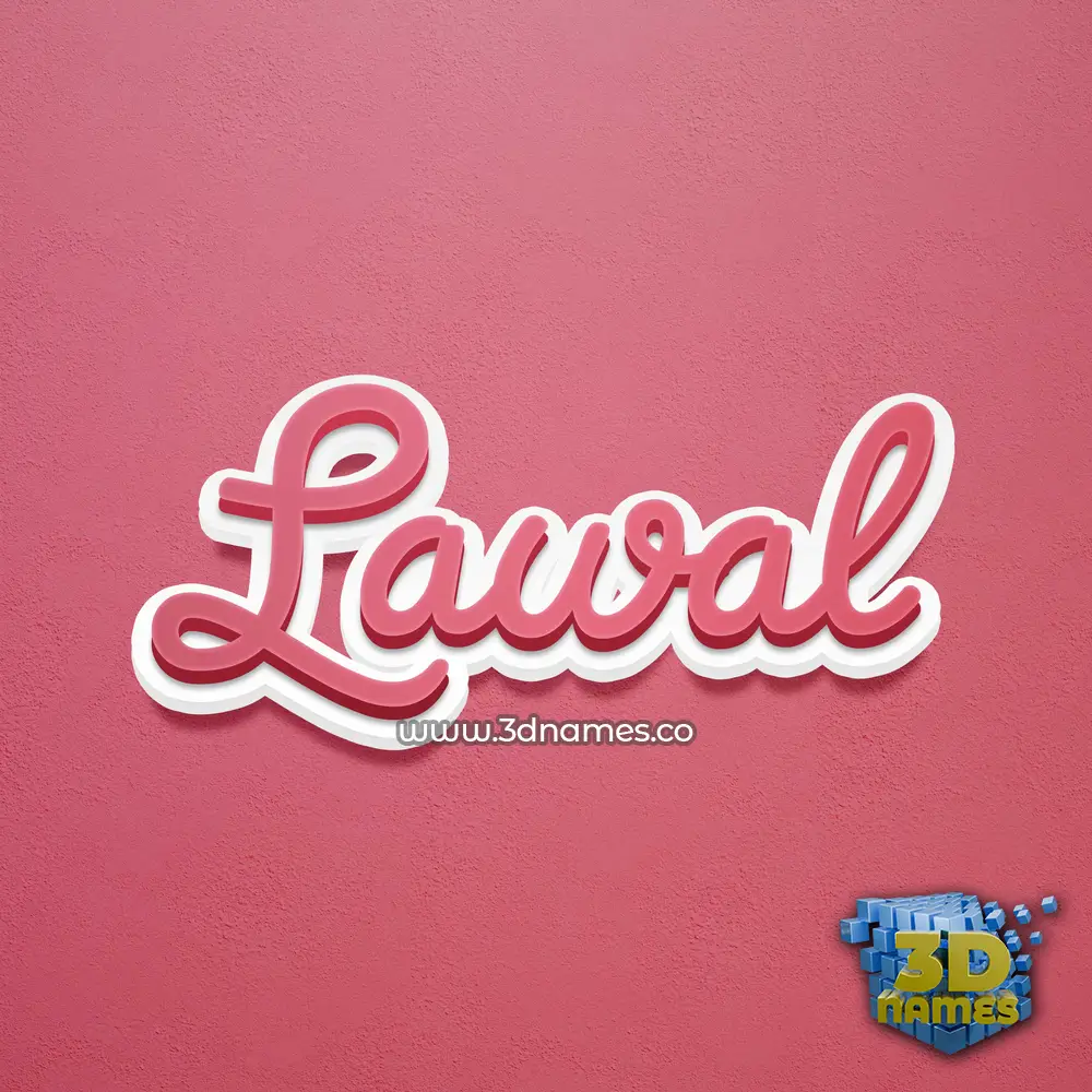 lawal in Red Scribble style - 3D name wallpaper