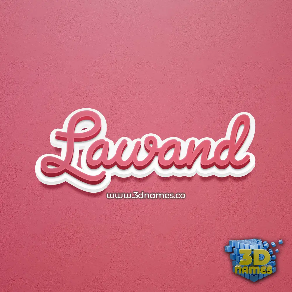 lawand in Red Scribble style - 3D name wallpaper