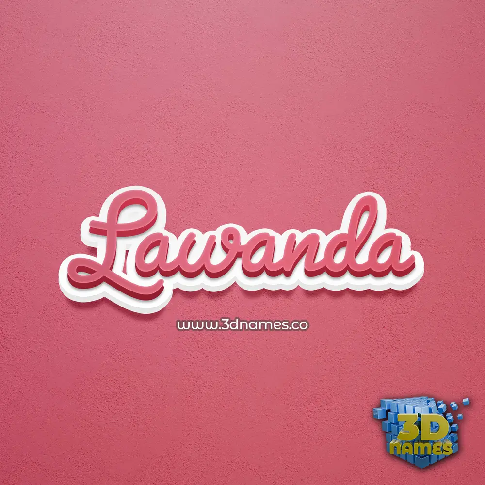 lawanda in Red Scribble style - 3D name wallpaper
