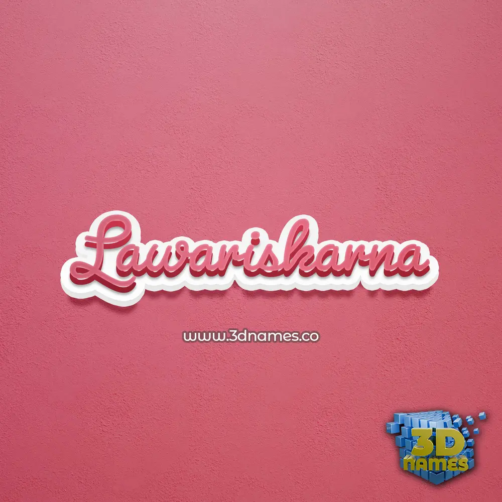 lawariskarna in Red Scribble style - 3D name wallpaper