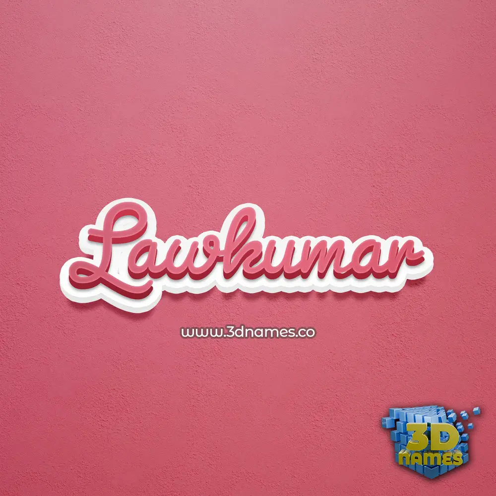 lawkumar in Red Scribble style - 3D name wallpaper