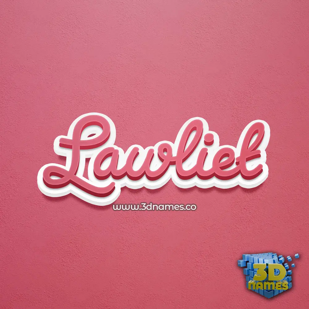 lawliet in Red Scribble style - 3D name wallpaper