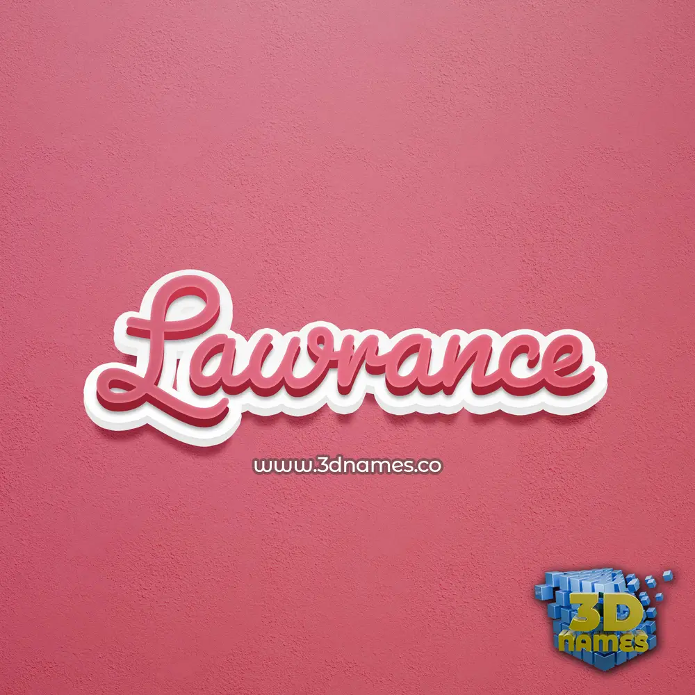 lawrance in Red Scribble style - 3D name wallpaper