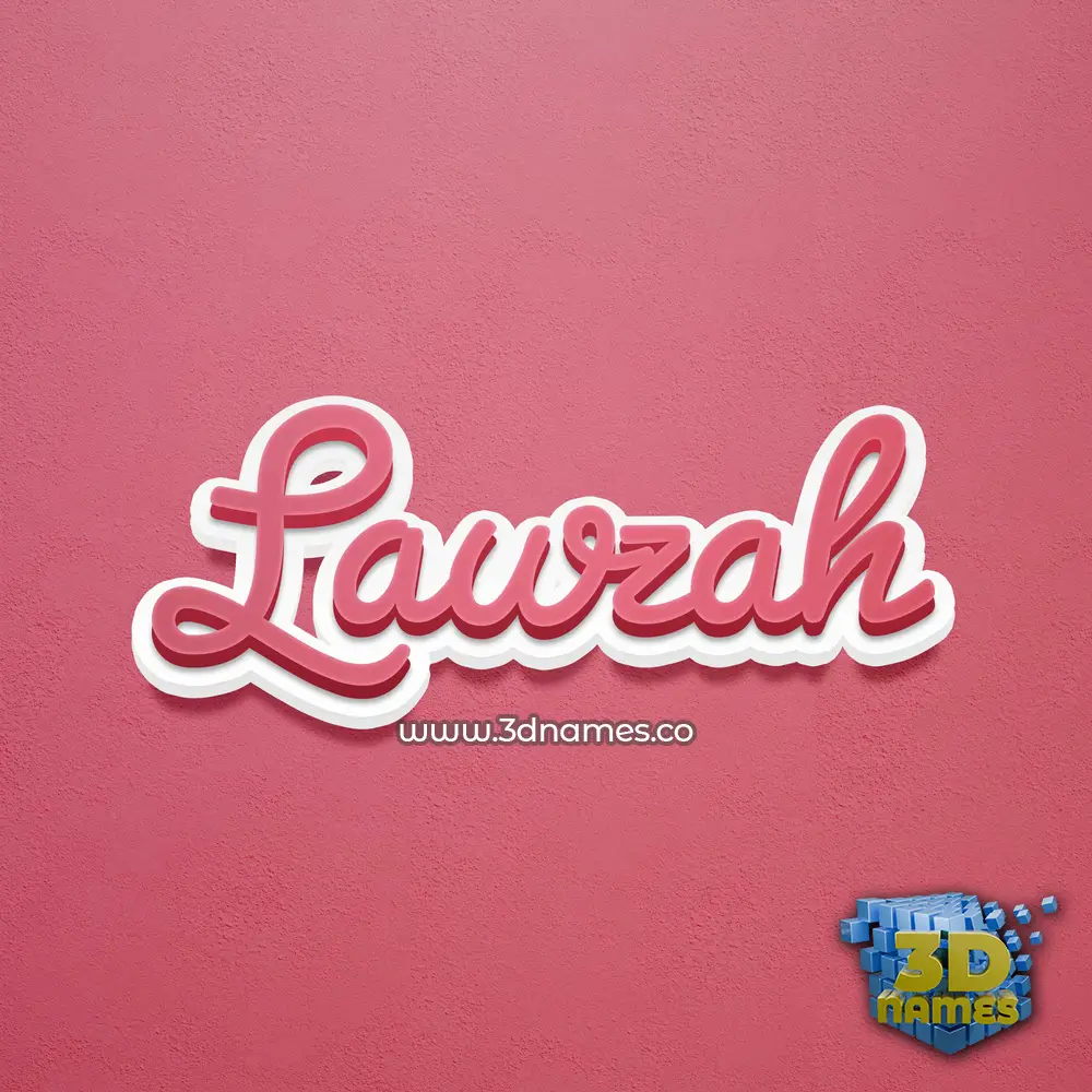 lawzah in Red Scribble style - 3D name wallpaper