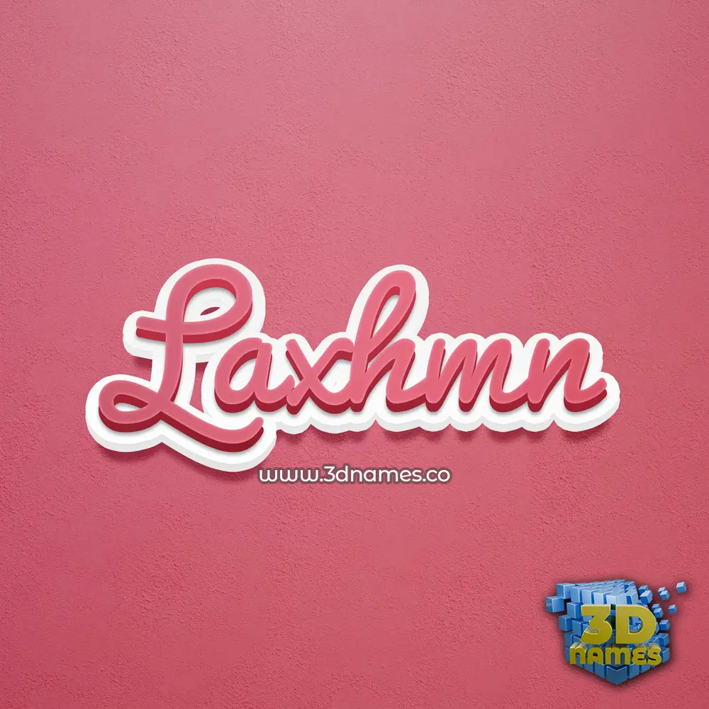 laxhmn in Red Scribble style - 3D name wallpaper