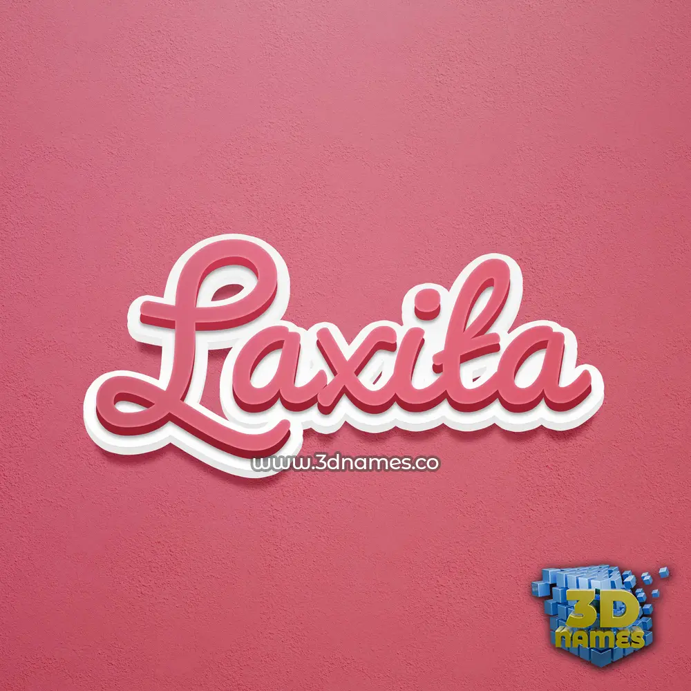 laxita in Red Scribble style - 3D name wallpaper
