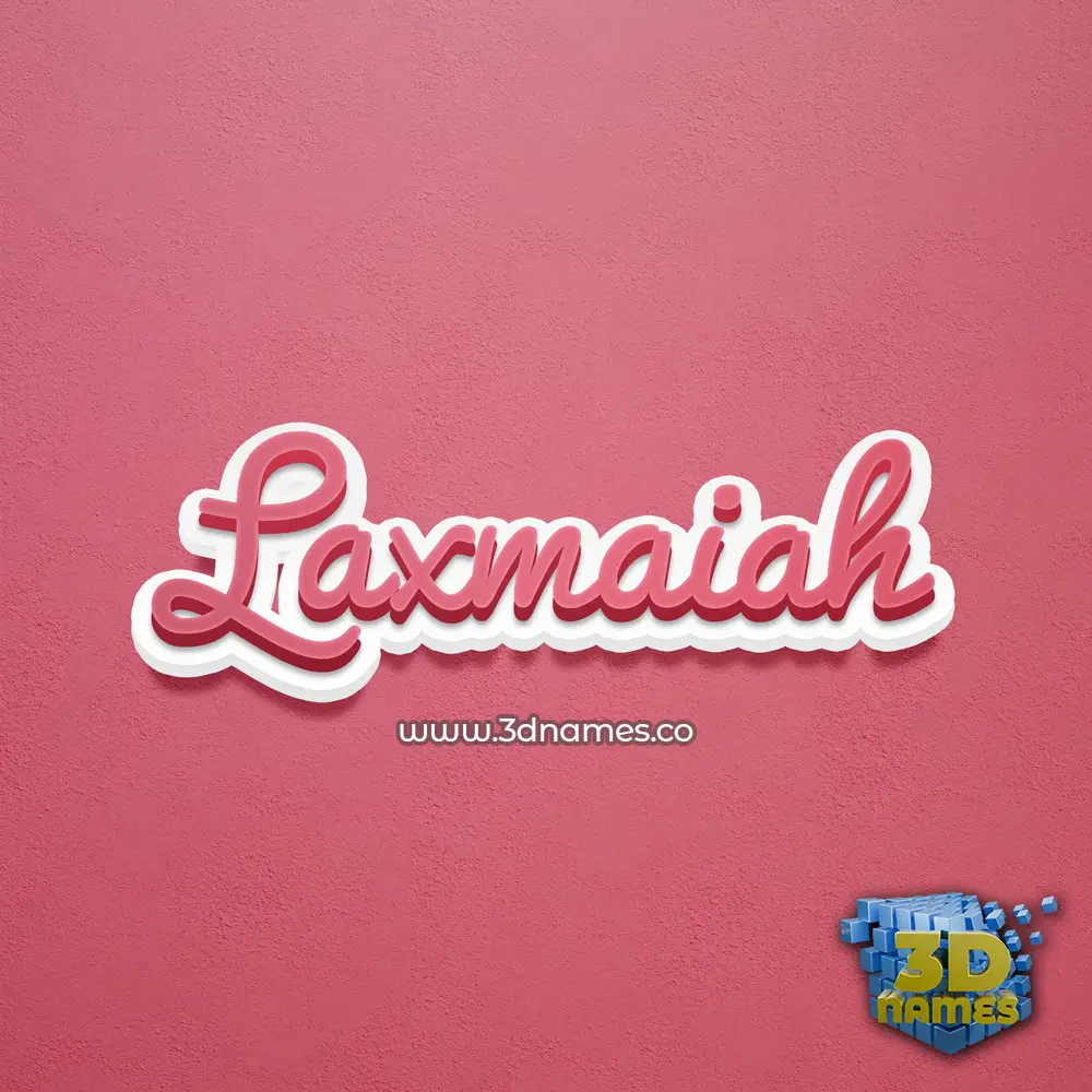 laxmaiah in Red Scribble style - 3D name wallpaper