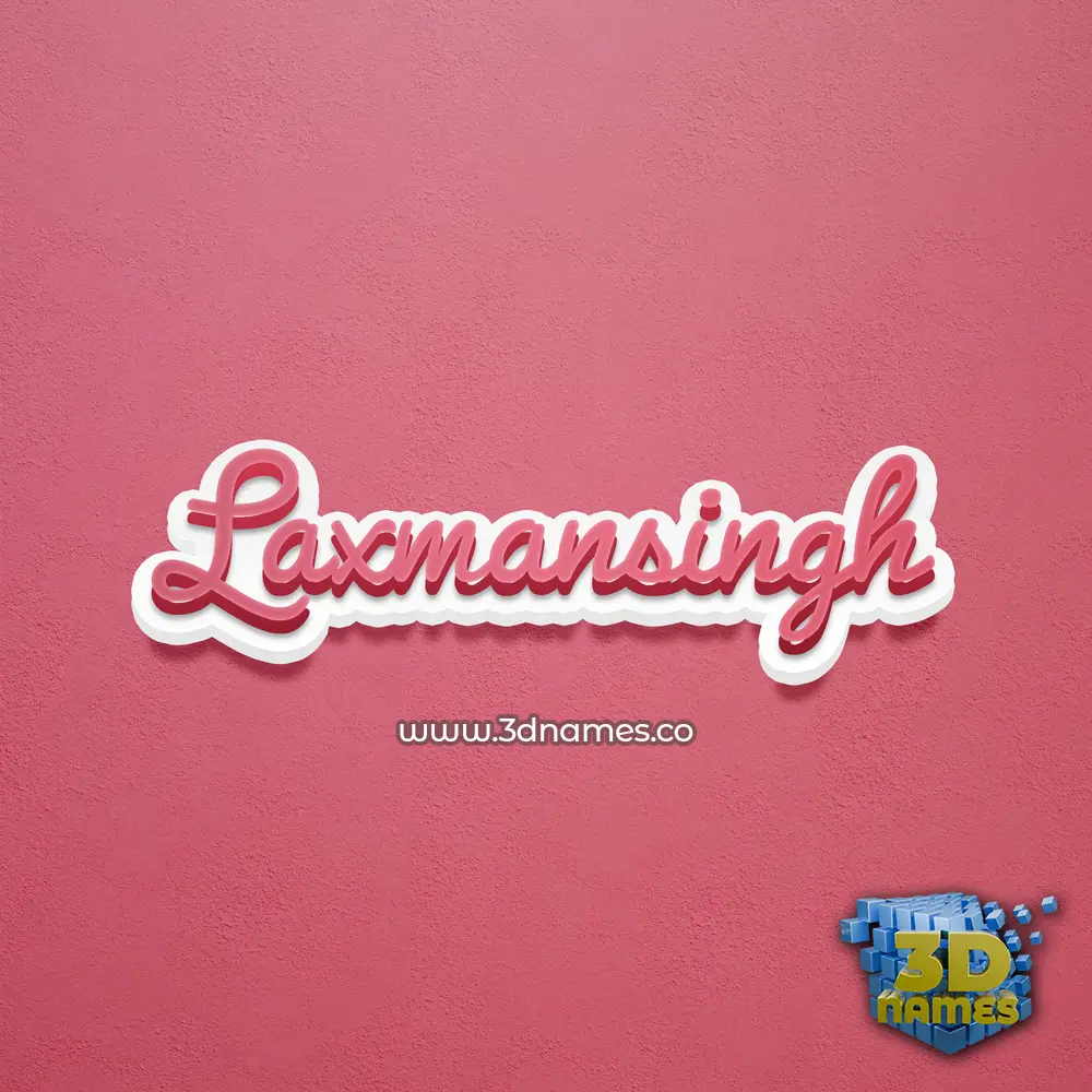 laxmansingh in Red Scribble style - 3D name wallpaper