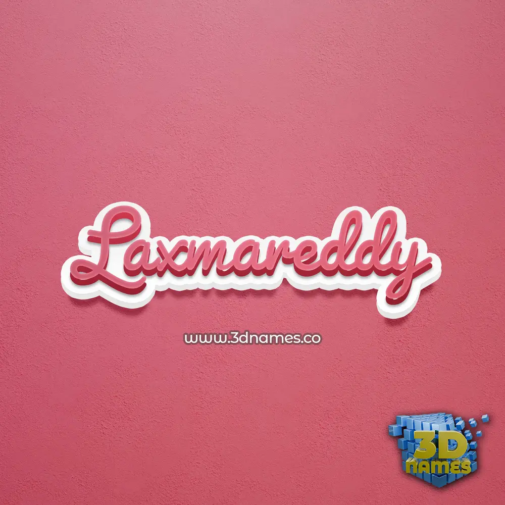 laxmareddy in Red Scribble style - 3D name wallpaper