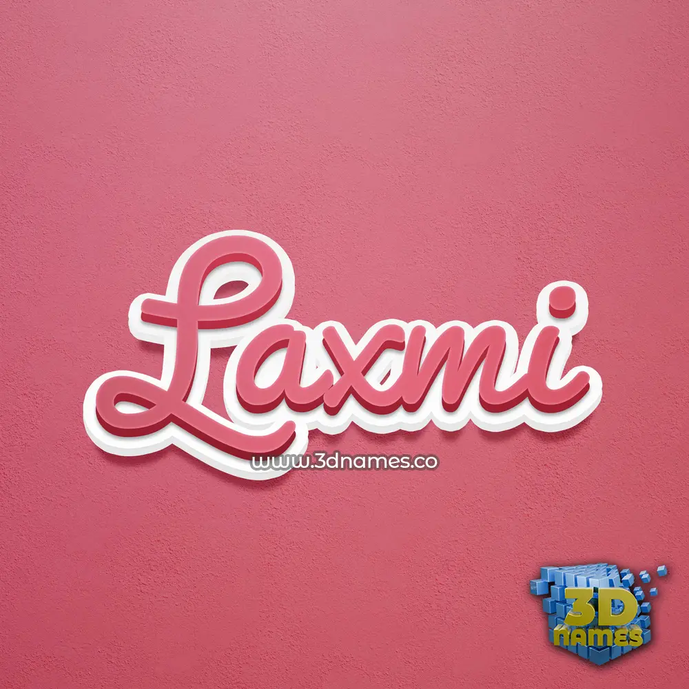 laxmi in Red Scribble style - 3D name wallpaper