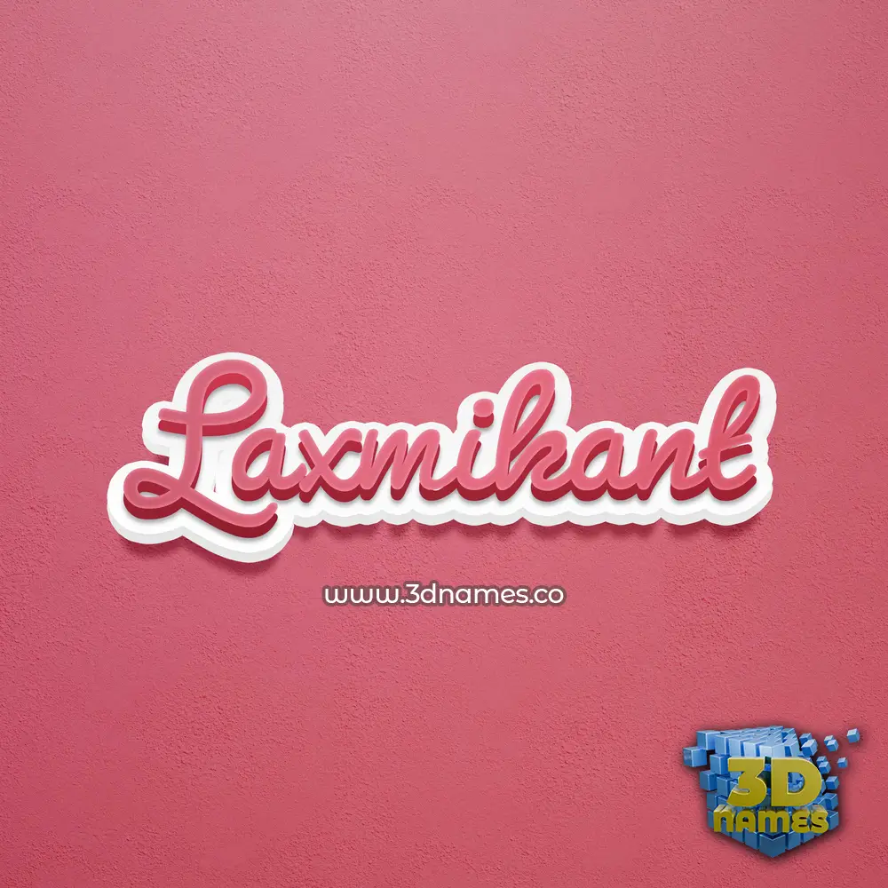 laxmikant in Red Scribble style - 3D name wallpaper