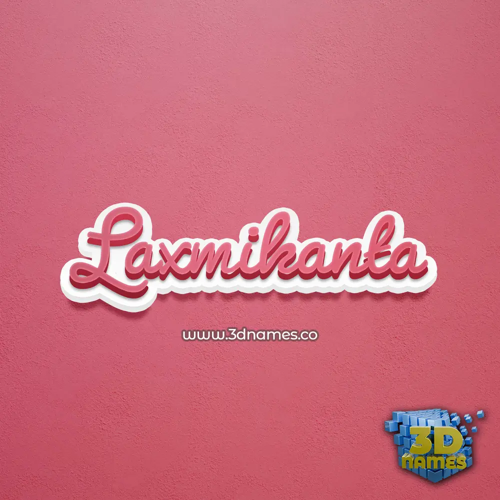 laxmikanta in Red Scribble style - 3D name wallpaper