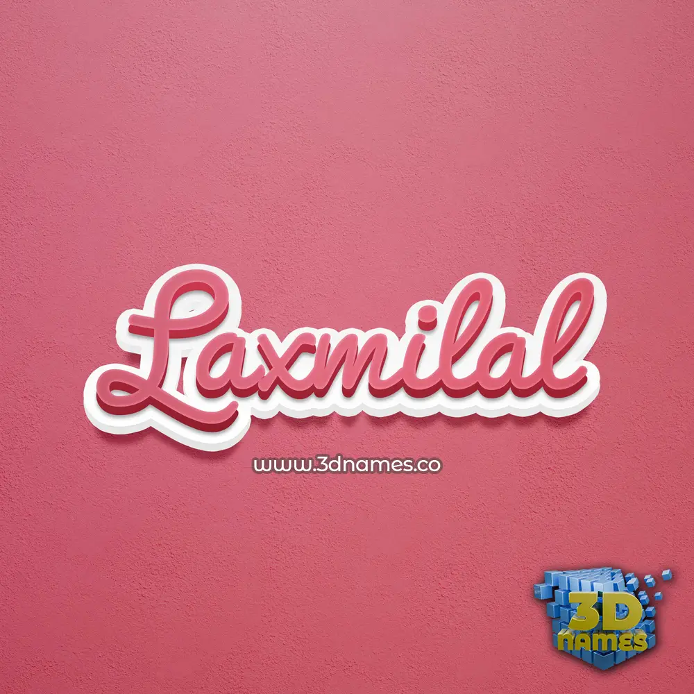 laxmilal in Red Scribble style - 3D name wallpaper