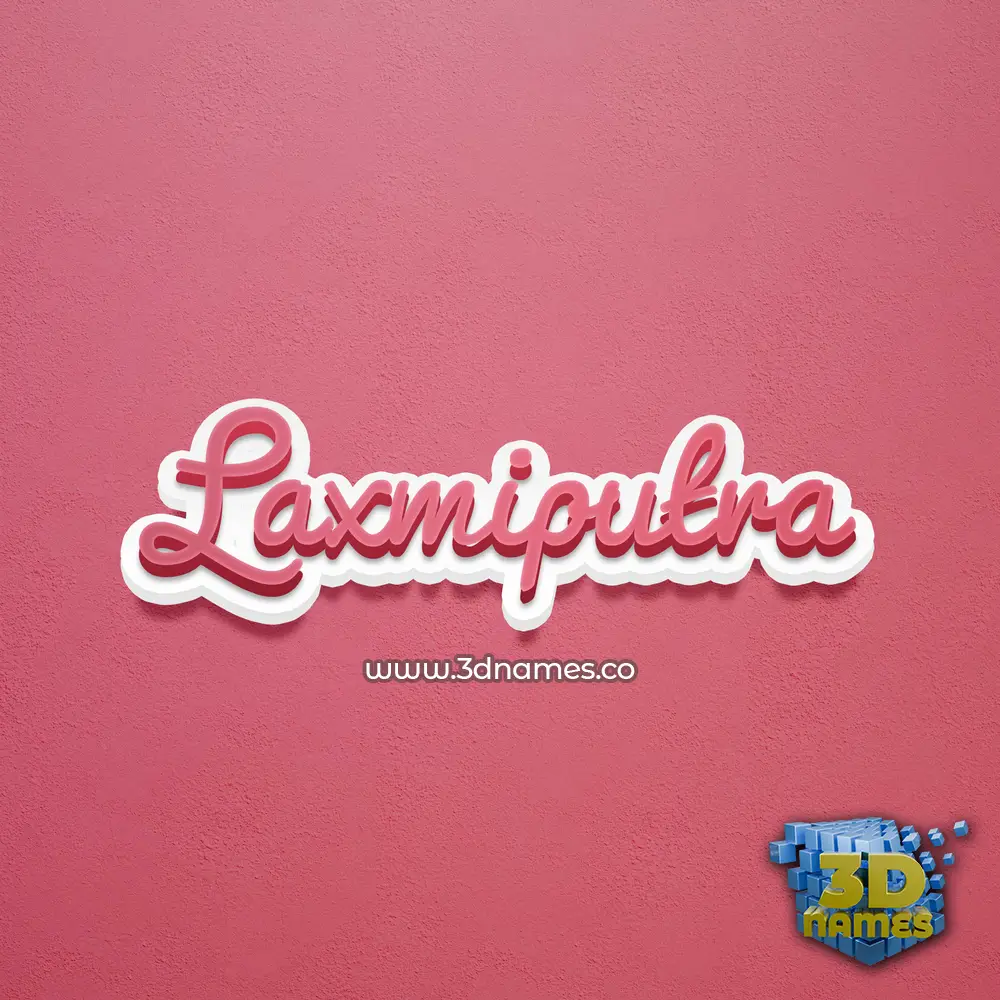 laxmiputra in Red Scribble style - 3D name wallpaper