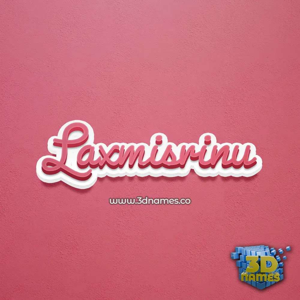 laxmisrinu in Red Scribble style - 3D name wallpaper