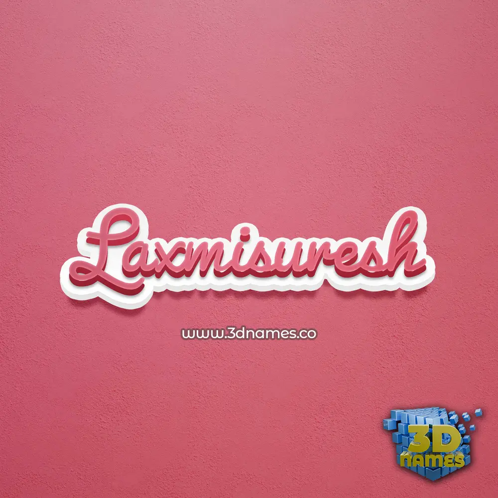 laxmisuresh in Red Scribble style - 3D name wallpaper
