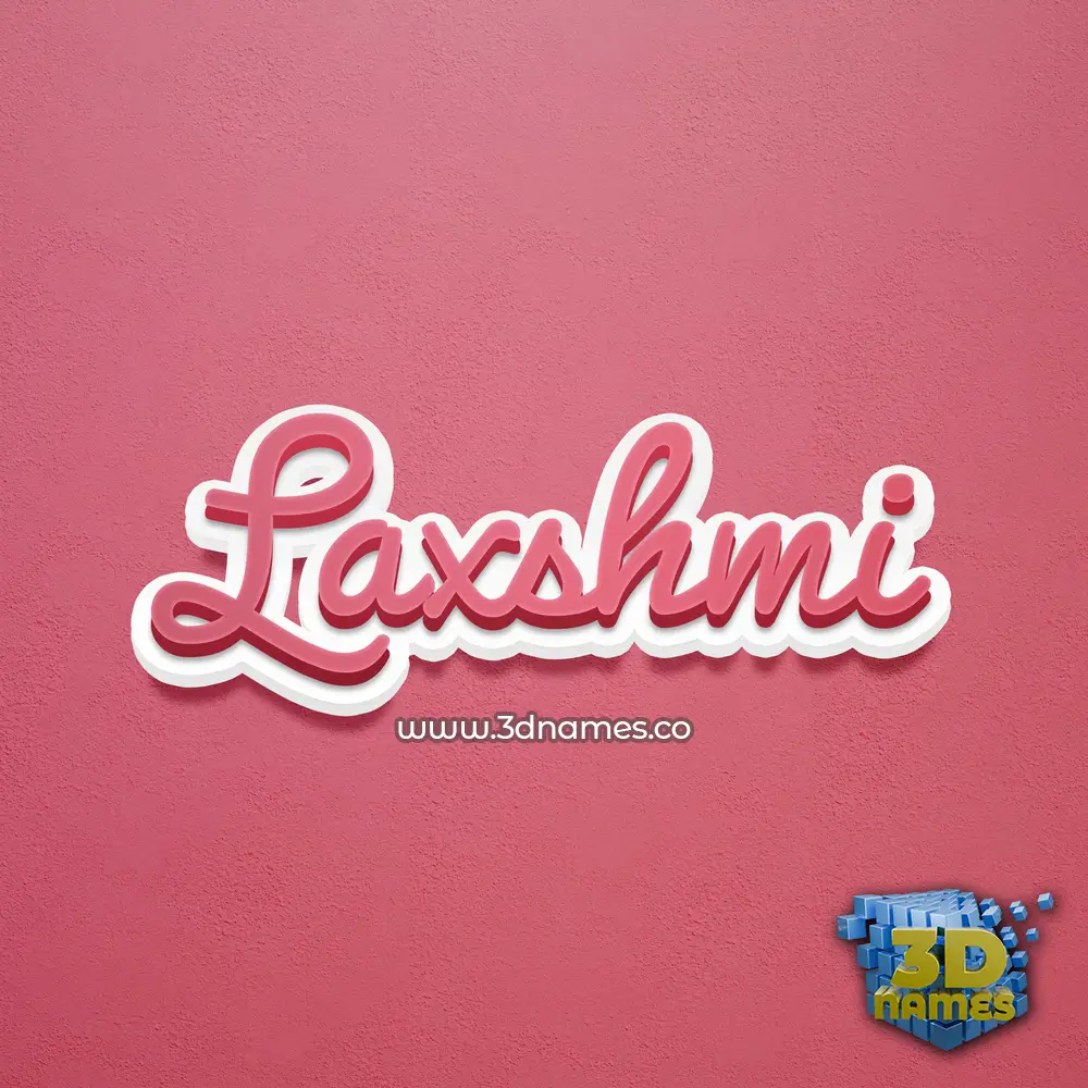 laxshmi in Red Scribble style - 3D name wallpaper