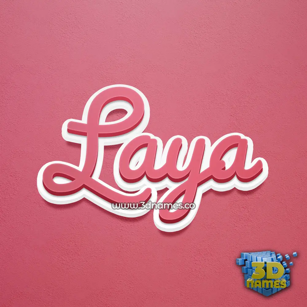 laya in Red Scribble style - 3D name wallpaper
