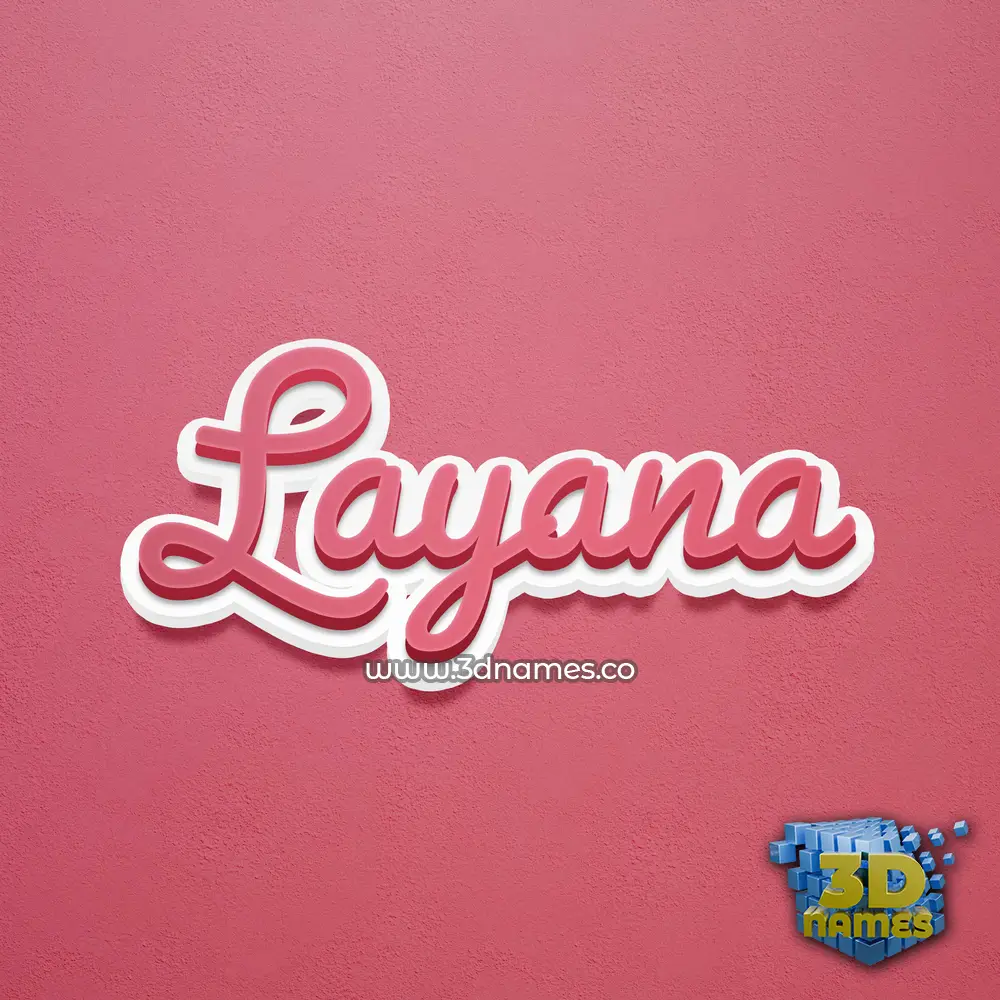 layana in Red Scribble style - 3D name wallpaper