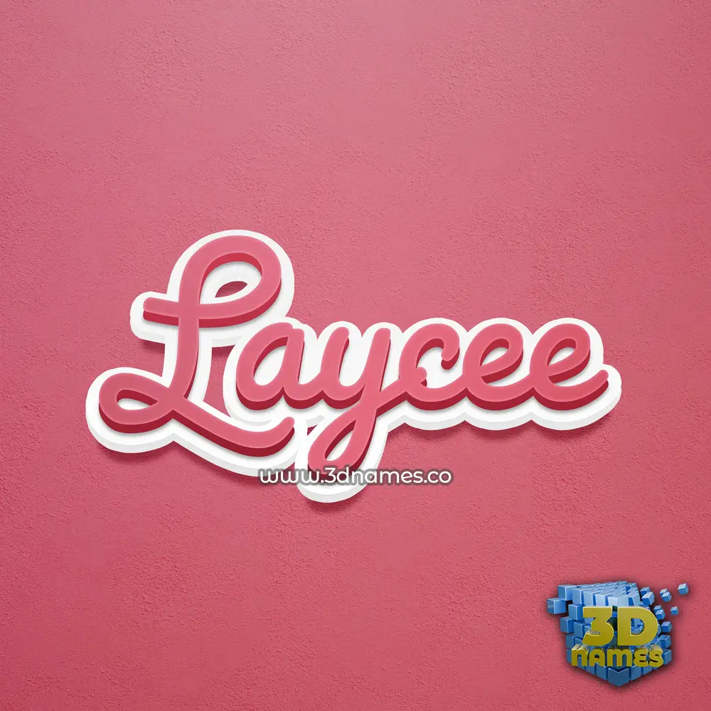 laycee in Red Scribble style - 3D name wallpaper