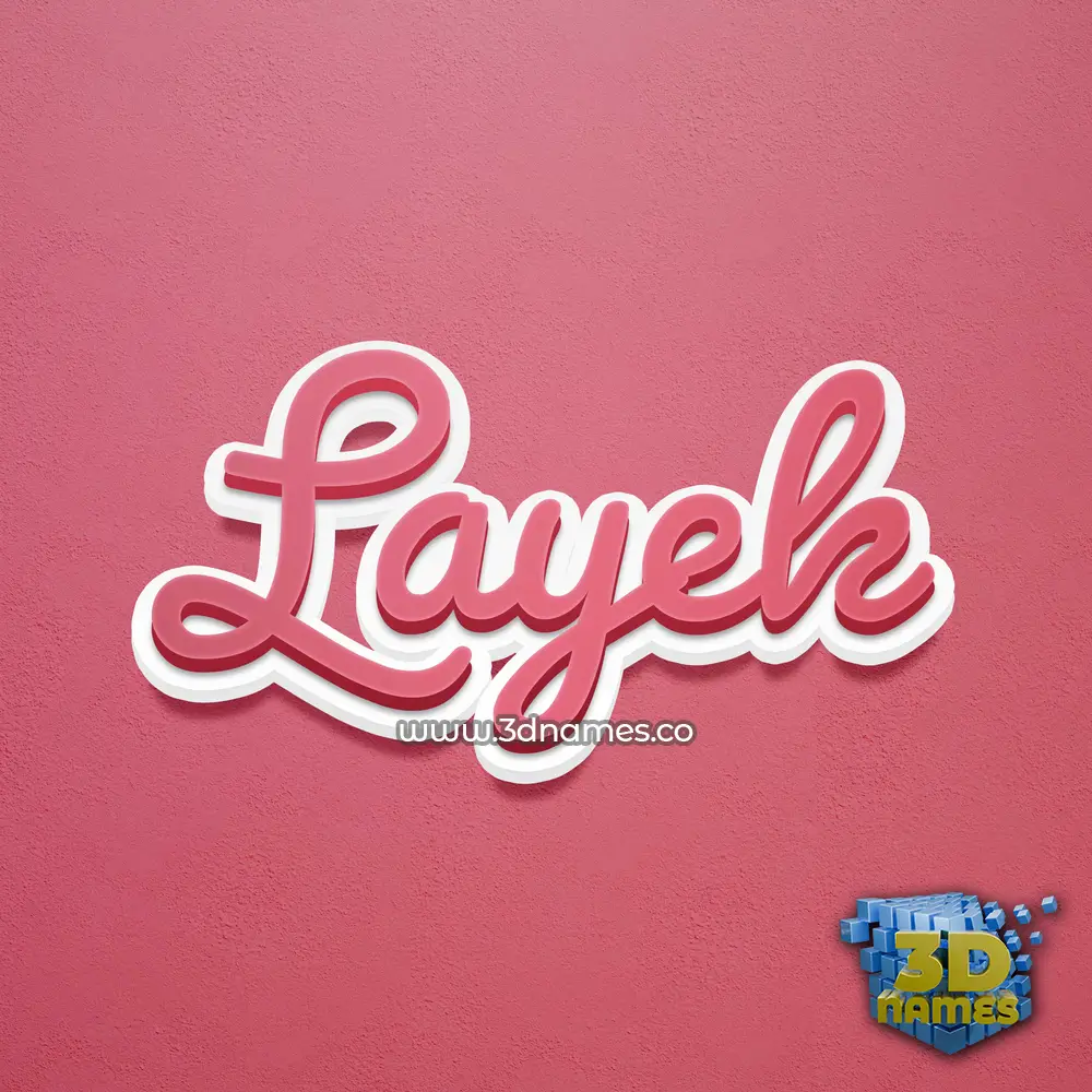 layek in Red Scribble style - 3D name wallpaper