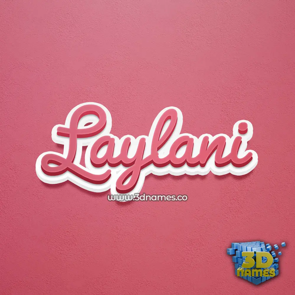 laylani in Red Scribble style - 3D name wallpaper