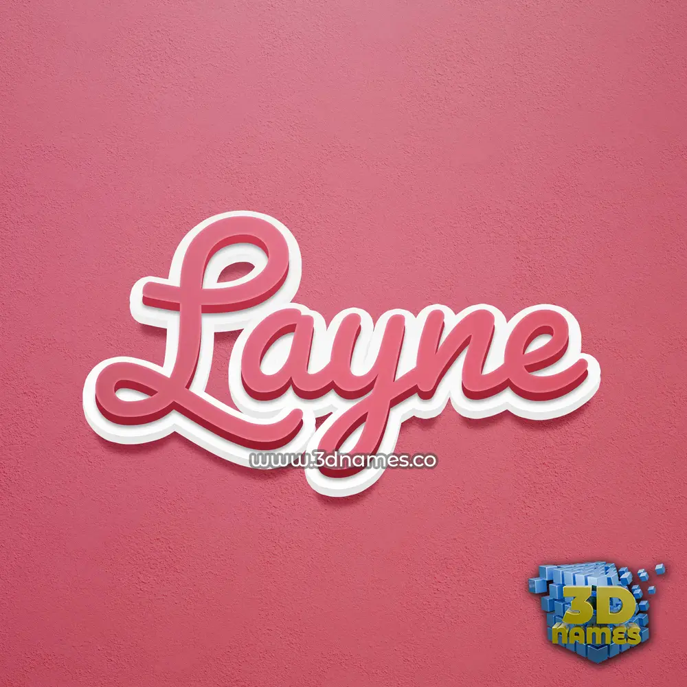 layne in Red Scribble style - 3D name wallpaper