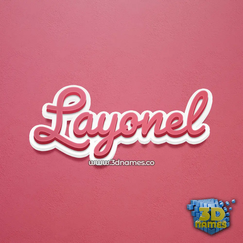 layonel in Red Scribble style - 3D name wallpaper