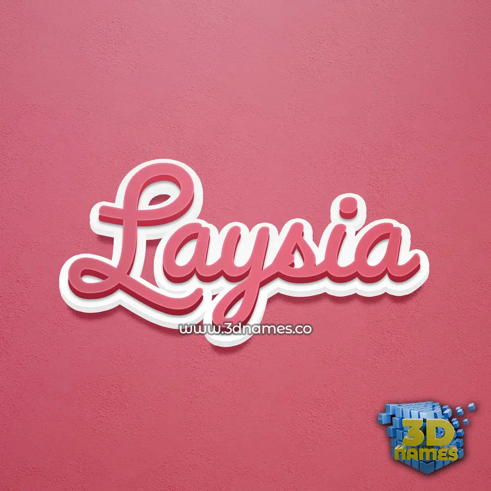 laysia in Red Scribble style - 3D name wallpaper