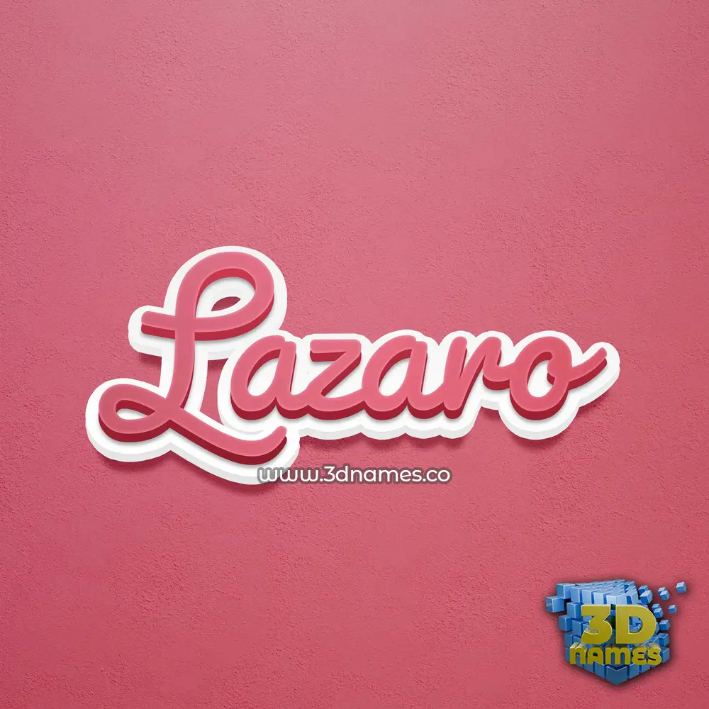 lazaro in Red Scribble style - 3D name wallpaper