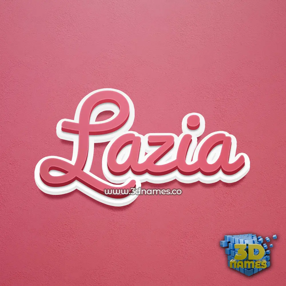 lazia in Red Scribble style - 3D name wallpaper