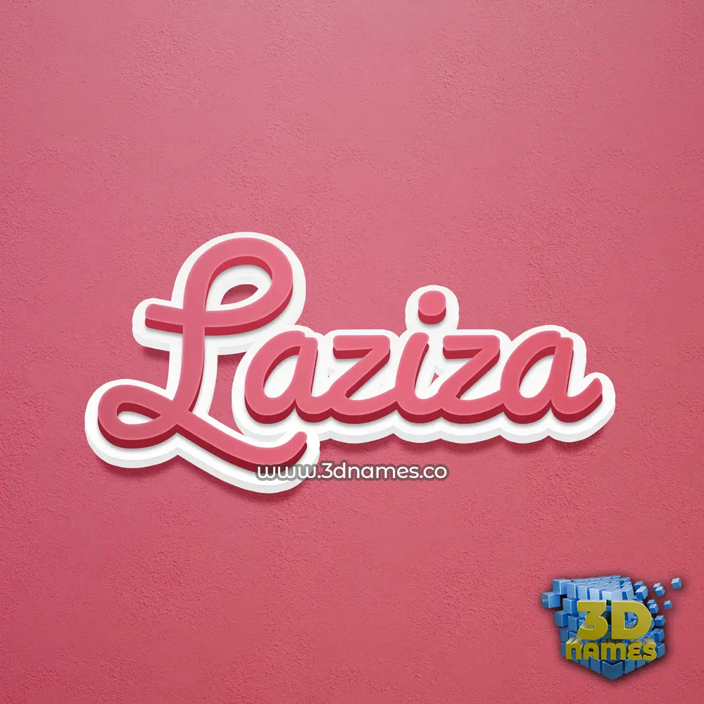 laziza in Red Scribble style - 3D name wallpaper