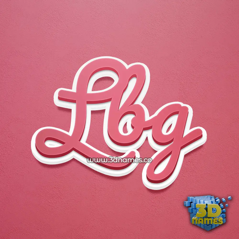 lbg in Red Scribble style - 3D name wallpaper